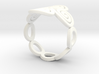 4 Spirals & Ovals Ring (Closed version ) - Size 17 3d printed 