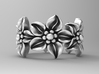 Flower ring size 8.5 3d printed 