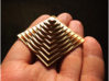 Harmonic Resonator Pendant (with bale) 3d printed Harmonic Resonator Pendant in Polished Gold Steel