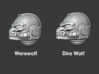 10x Multi Runes - G:9 Werewolf Helms 3d printed 