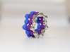 Liquid Ring Multicolour - Outer Part 3d printed Three parts with silver and plastic combined