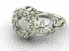 Filigree halo 2 engagement ring NO STONES SUPPLIED 3d printed 