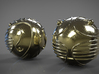 The Golden Snitch (movie screen accurate size) 3d printed Render showing the model with a gold finish