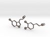 Dopamine & Serotonin Earrings 3d printed 
