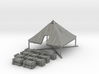 1/144 WWII US M1934 Tent Opened with Crates 3d printed 