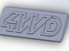 4WD badge 3d printed 