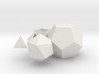 Platonic solids (one windowed face) 3d printed 