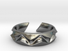 Shark teeth ring [sizable ring] 3d printed 
