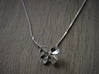 Lucky Charm four Clover Butterfly Pendant Necklace 3d printed 
