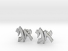 Hebrew Monogram Cufflinks - "Aleph Yud Gimmel" 3d printed 