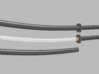 Katana - 1:10 scale - Curved blade - Tsuba 3d printed 