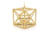 Metatron's Cube Pendant 3d printed Metatron Cube Pendant - Natural Brass