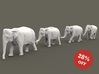 Indian Elephant Set 1:120 four different pieces 3d printed 