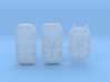 1/128 USS Iowa Fore Doors for  Barbette House 3d printed 