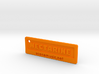 Nectarine Key Fob Plastic Too 3d printed Orange Strong & Flexible Polished render. Final product will not look exactly like this.