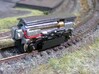 N Gauge Sentinel Diesel Shunter 3d printed Kato chassis, upper cover removed, self-adhesive lead weights holding down motor.