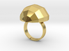 disco ball ring polished 3d printed Polished Brass