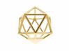 Icosahedron Pendant 3d printed Icosahedron Pendant - Polished Brass