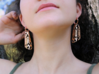Lace Petal Earrings 3d printed Petal earrings - Rose gold plated