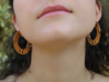 Lace Hoops Earrings 3d printed Lace hoop earrings - Rose Gold Plated