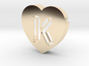 Heart shape DuoLetters print K 3d printed Heart shape DuoLetters print K