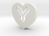 Heart shape DuoLetters print Y 3d printed Heart shape DuoLetters print Y