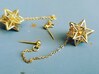 Star Charms, Pair 3d printed Natural Brass, Earring Accessories not Included