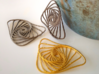 Swirl Shell Earrings 3d printed 