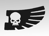 Skull & Feathered Wing Vehicle Icons x32 3d printed Product is sold unpainted.