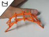 Leonardo Da Vinci's self supporting bridge (Small) 3d printed Thumb for size reference
