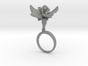Ring with one large open flower of the Apple 3d printed 