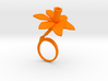 Ring with one large flower of the Daffodil 3d printed 