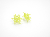 Aster Earrings (Studs) 3d printed Custom Dyed Color (Key Lime)