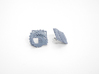 Arithmetic Earrings (Studs) 3d printed Custom Dyed Color (Azurite)