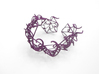 Aster Cuff 3d printed Custom Dyed Colors (Eggplant)