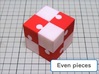 KUMIKIYA Jigsaw Cube [Red] (even pieces) 3d printed 