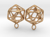 Icosahedron Earrings - Yin 3d printed Render - Icosahedron Earrings - Yin