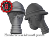 28mm heroic scale gas mask with Adrian Helmet 3d printed 