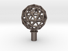 Finial Plug - geodesic sphere large 3d printed 