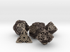 Steampunk polyhedral dice set hollow 3d printed 