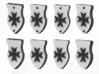 24X Veteran shields. Black Templar, Point 6 3d printed 