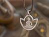 Buddha in Lotus - Amulet 3d printed Buddha Polished Bronzed-Silver Steel