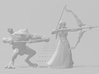 Bullywug Warrior Bow miniature model fantasy games 3d printed 