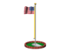 Flag Pole Assembly 3d printed FP-001