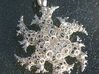 Ninja Star Fractal Pendant v2 3d printed pendant in natural silver