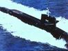 Nameplate USS Simon Bolivar SSBN-641 (10 cm) 3d printed Benjamin Franklin-class nuclear-powered ballistic missile submarine USS Simon Bolivar SSBN-641.