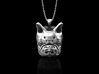 Sterling Silver French Bulldog Pendant 3d printed 