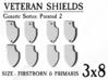 24x Veteran shields. Generic, Point 2 3d printed 