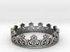 Queens crown ring 3d printed 