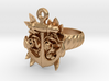 Anchor & Roses Tattoo style ring 3d printed 